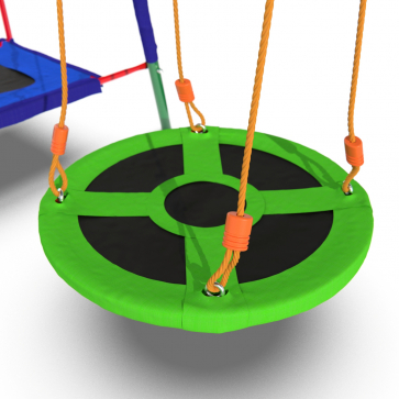 Детский комплекс DFC MULTIPLAY качели: планер, верёвочные, гнездо; мини-батут и горка - 6